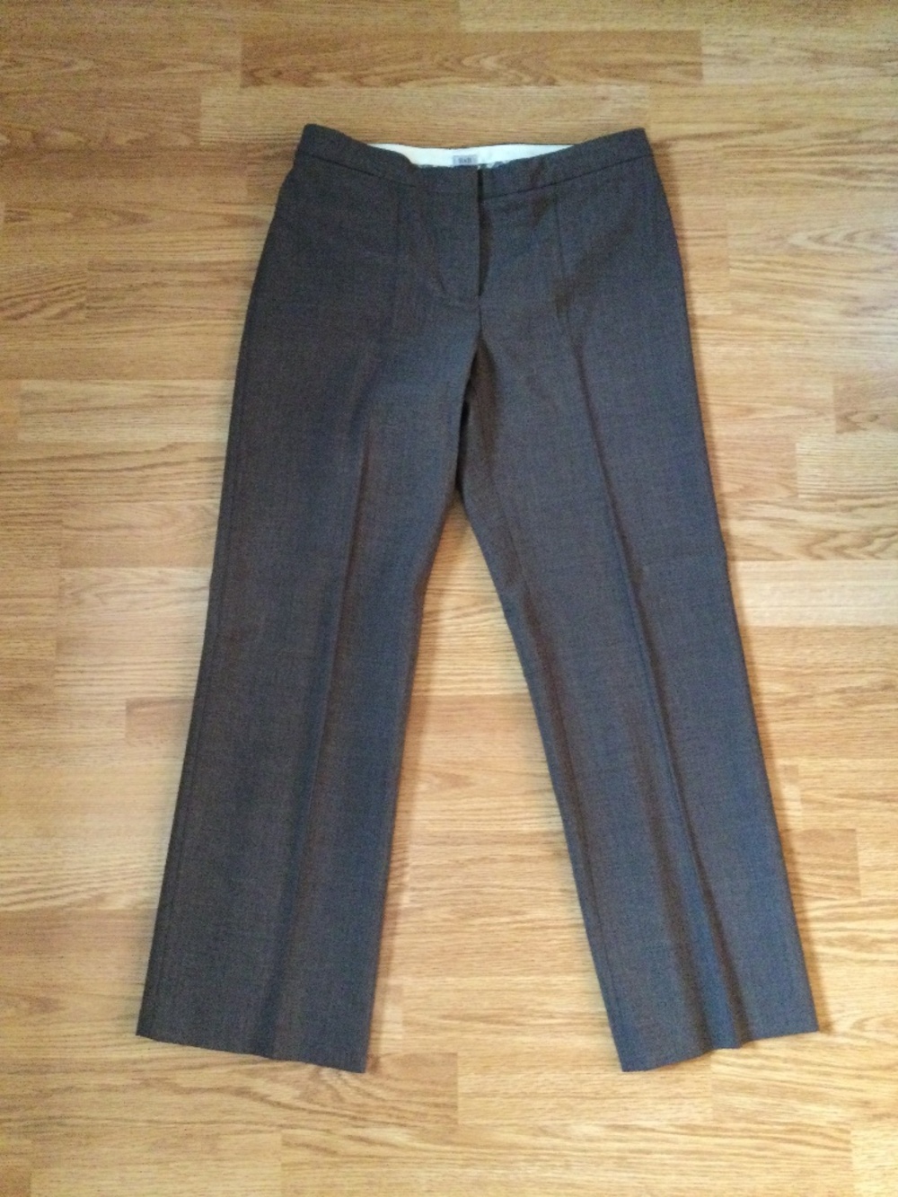 R & B Cropped Trousers Front Crease Brown Pants Size 2 Vintage Made in USA